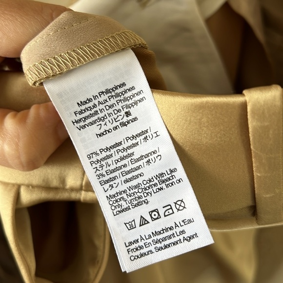 J. Crew gold satin pleated shorts - Picture 9 of 9